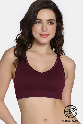 Buy Zivame Padded Non Wired Full Coverage T-Shirt Bra - Beet Red